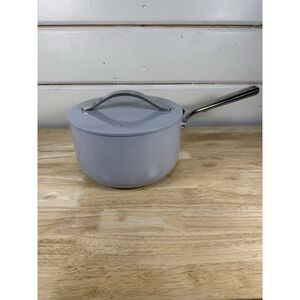 Caraway 3 qt Non-Stick Ceramic Sauce Pan w Lid (Gray) Cookware Kitchen